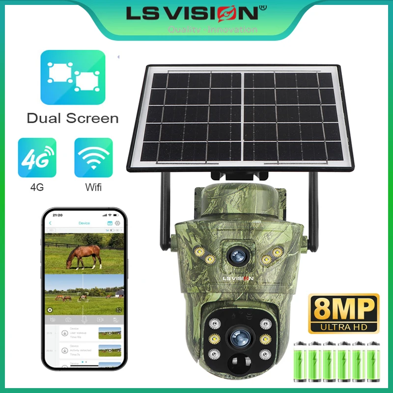 Outdoor Hunting Camera Wifi - LS VISION 8MP 4G Solar Hunting
