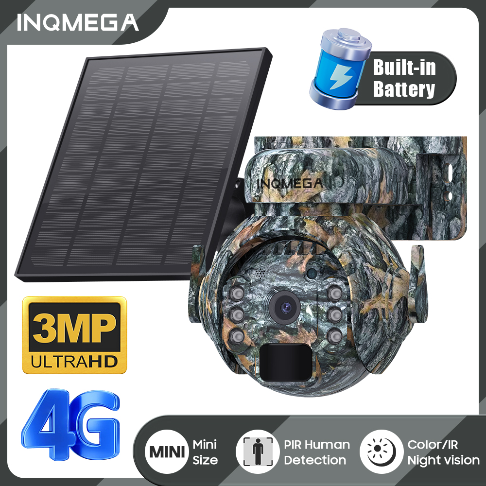 Outdoor Hunting Camera Wifi - INQMEGA 3MP 4G Solar Powered Camera