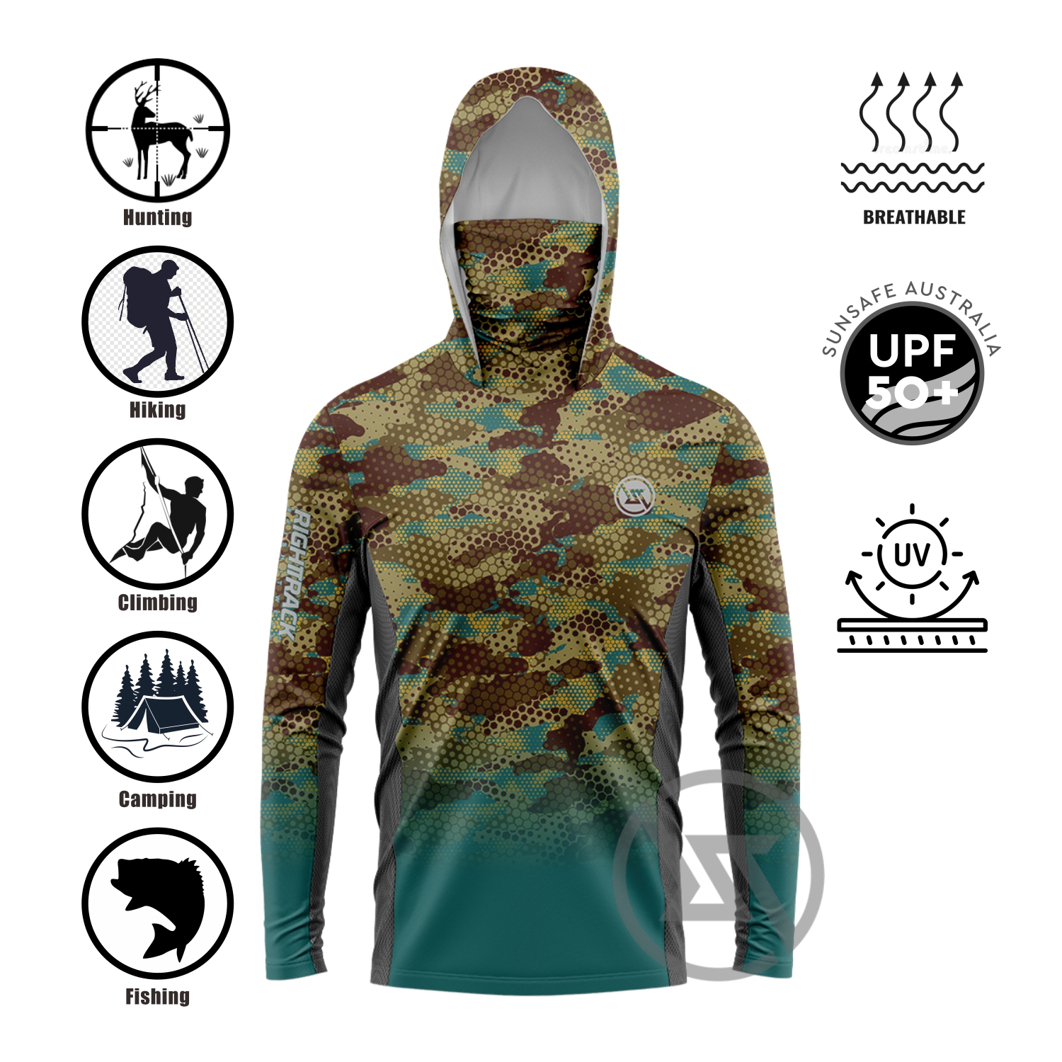 Outdoor Hunting Hoodie - RT Mask Hoodies Shirts Suitable For