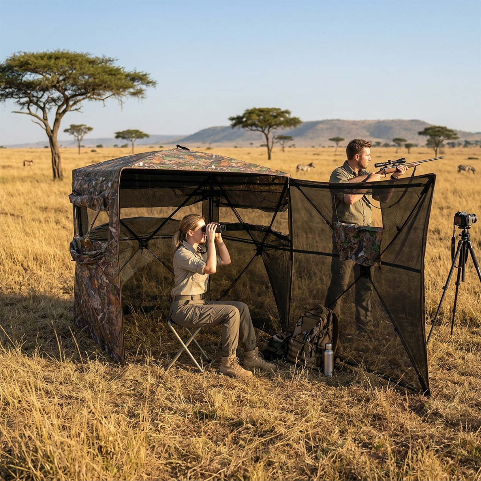 Hunting & Outdoor Supplies Carterton Reviews - Camouflage Pop-Up Hunting Blind Easy Setup