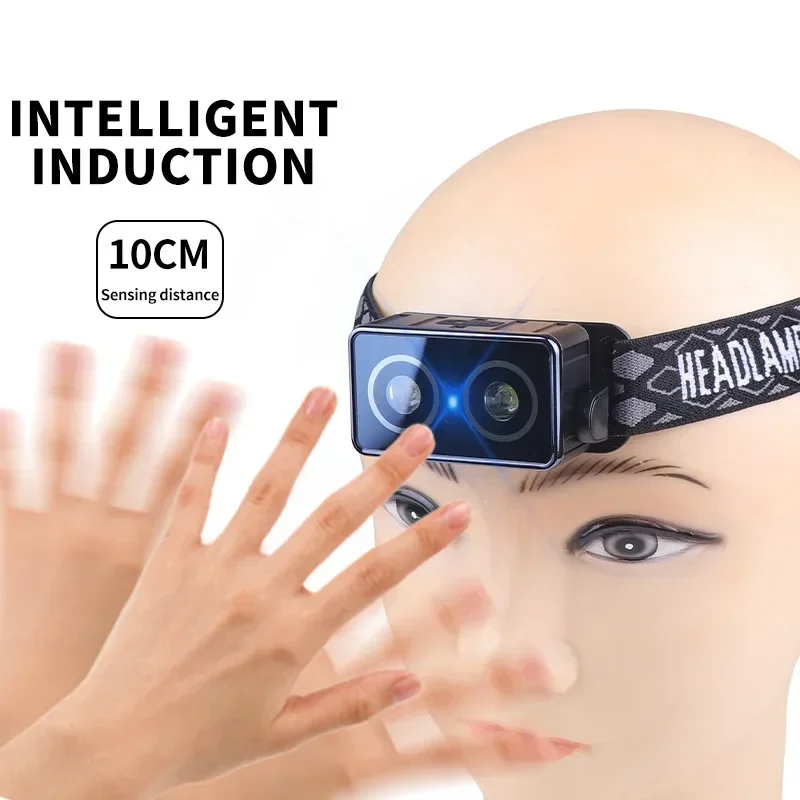 Sensor LED Headlamp USB Rechar - Outdoor Hunting Bike บทวิจารณ์และราคา