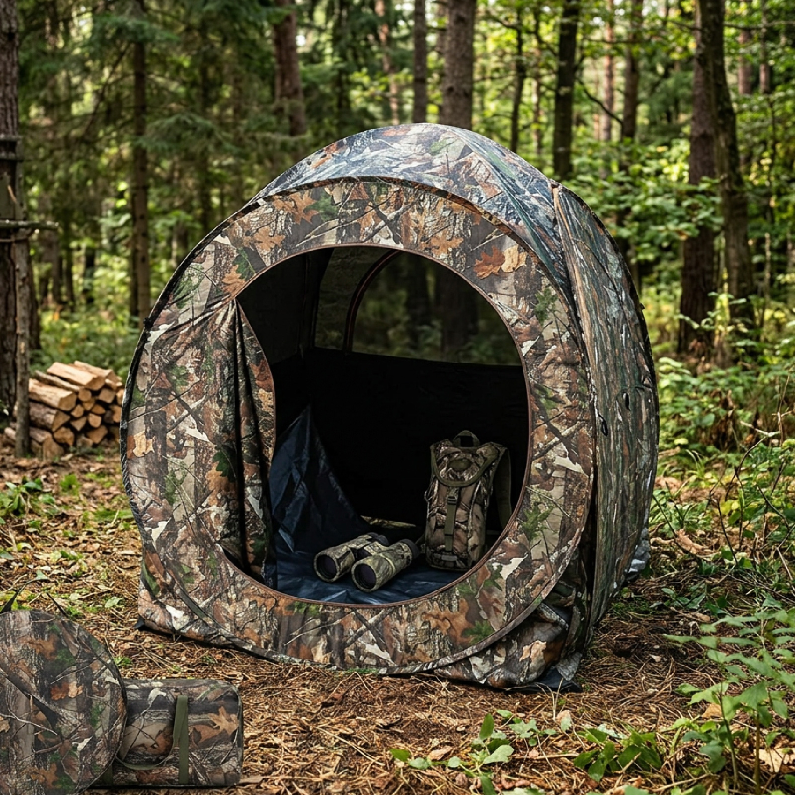 Camouflage Pop-Up Hunting Blin - Hunting & Outdoor Supplies Carterton Reviews บทวิจารณ์และราคา