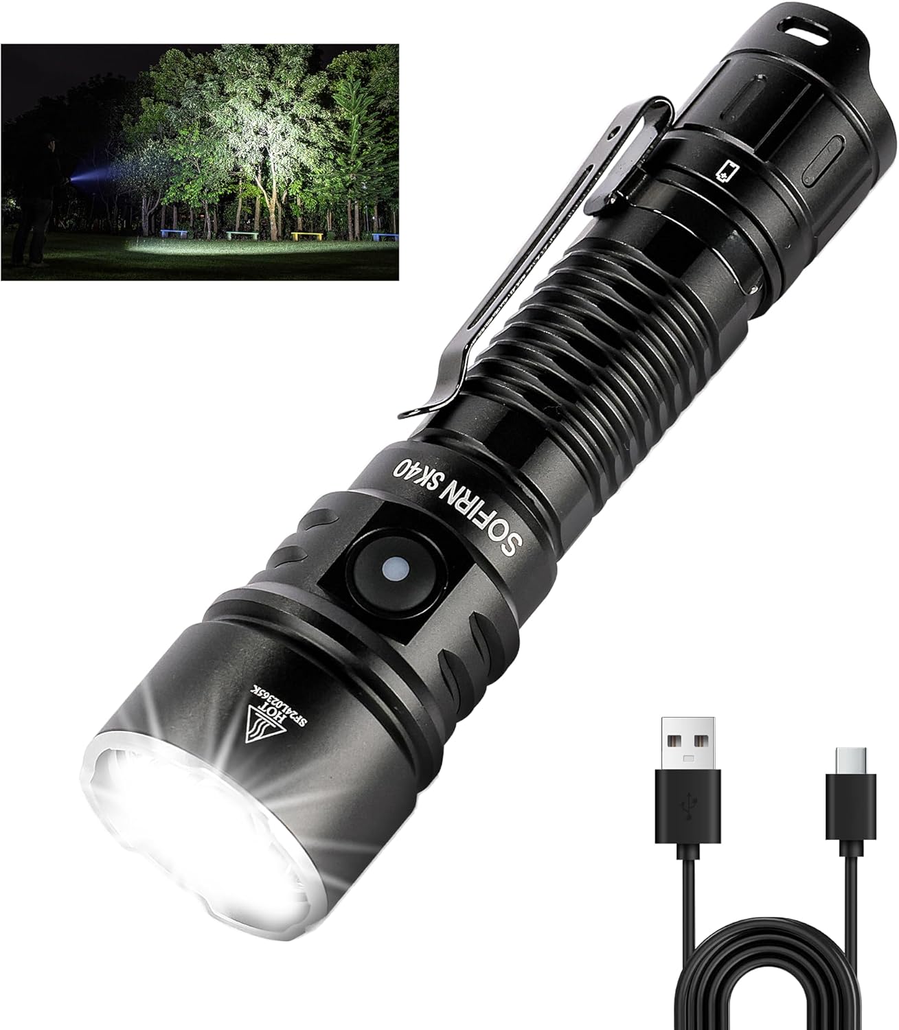 3200 Lumens Tactical Flashligh - Tactical Flashlight Rechargeable บทวิจารณ์และราคา
