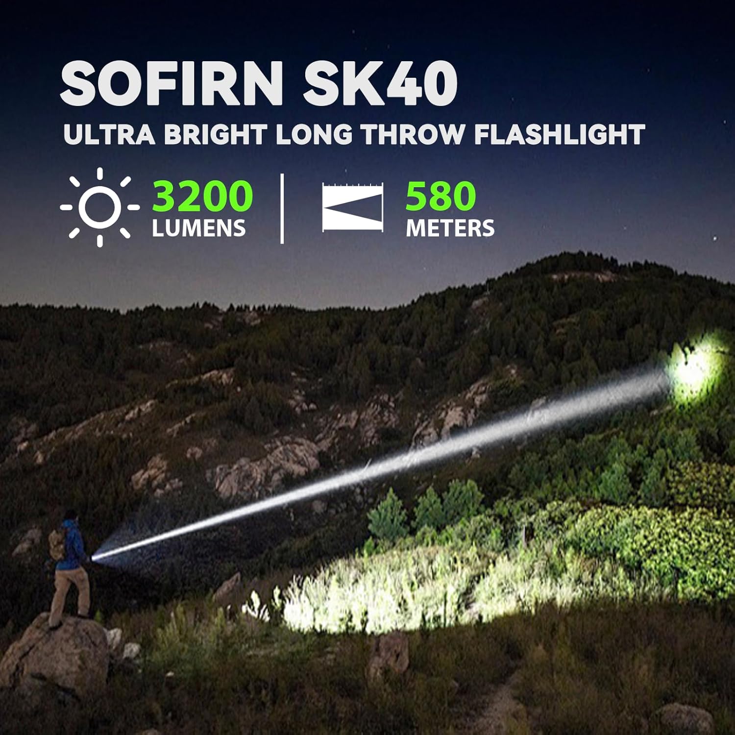 3200 Lumens Tactical Flashligh - Tactical Flashlight Rechargeable บทวิจารณ์และราคา