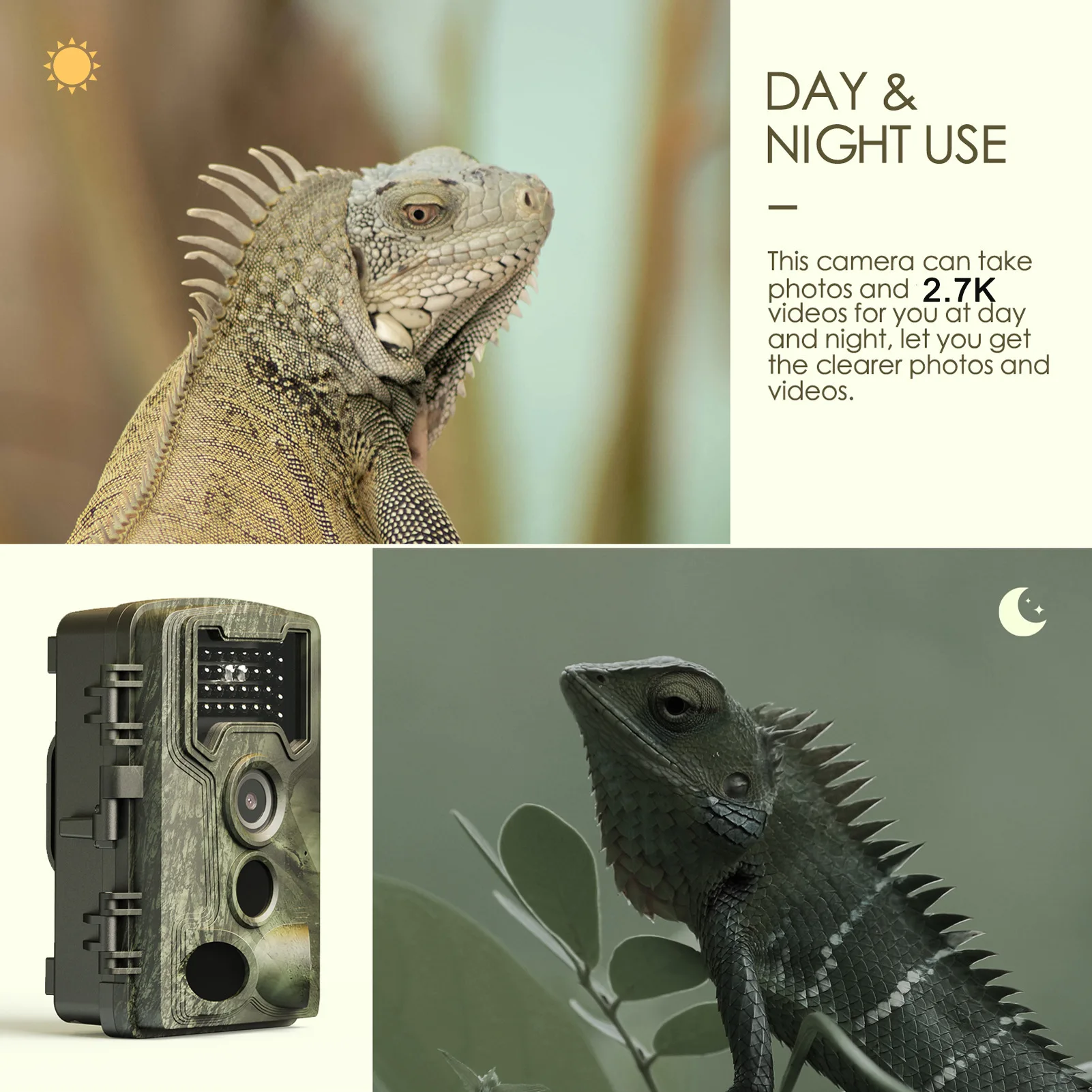 Hunting Trail Cameras 58MP 2.7 - Outdoor Hunting Camera Wifi บทวิจารณ์และราคา