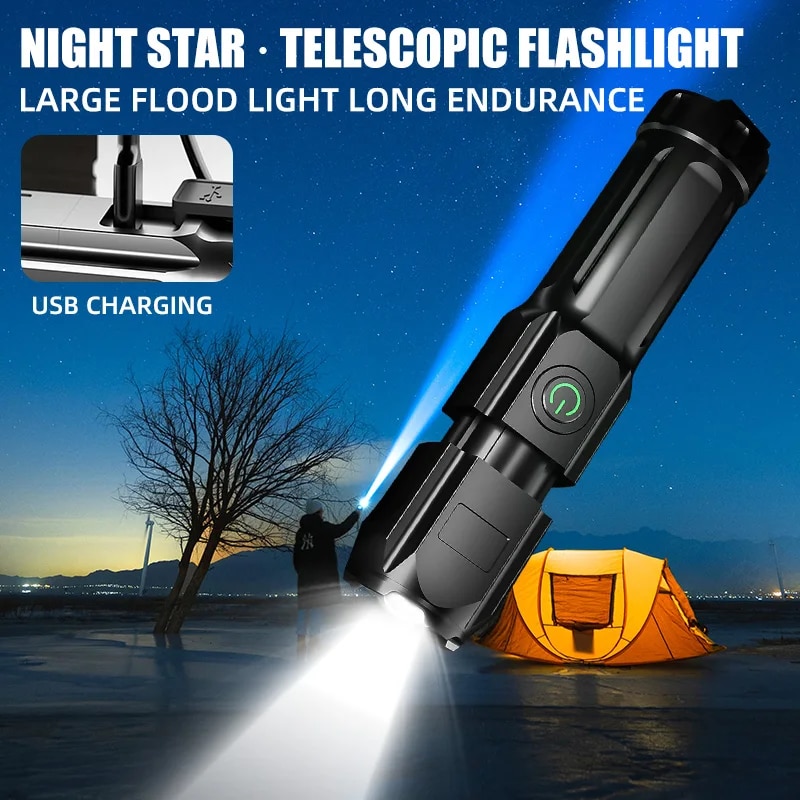 Portable LED Flashlight Rechar - Outdoor Hunting Lights บทวิจารณ์และราคา