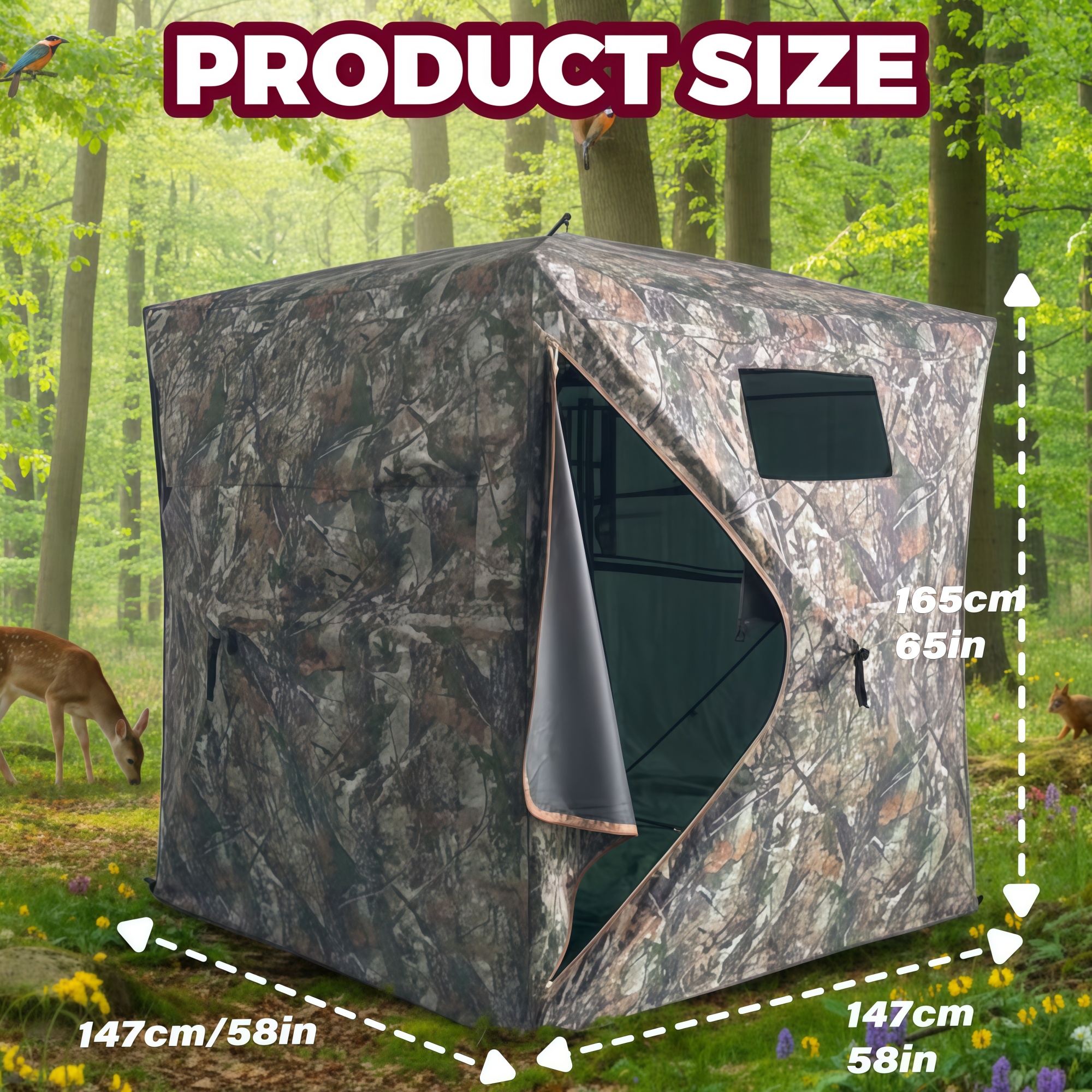 Camouflage Pop-Up Hunting Blin - Hunting & Outdoor Supplies Carterton Reviews บทวิจารณ์และราคา