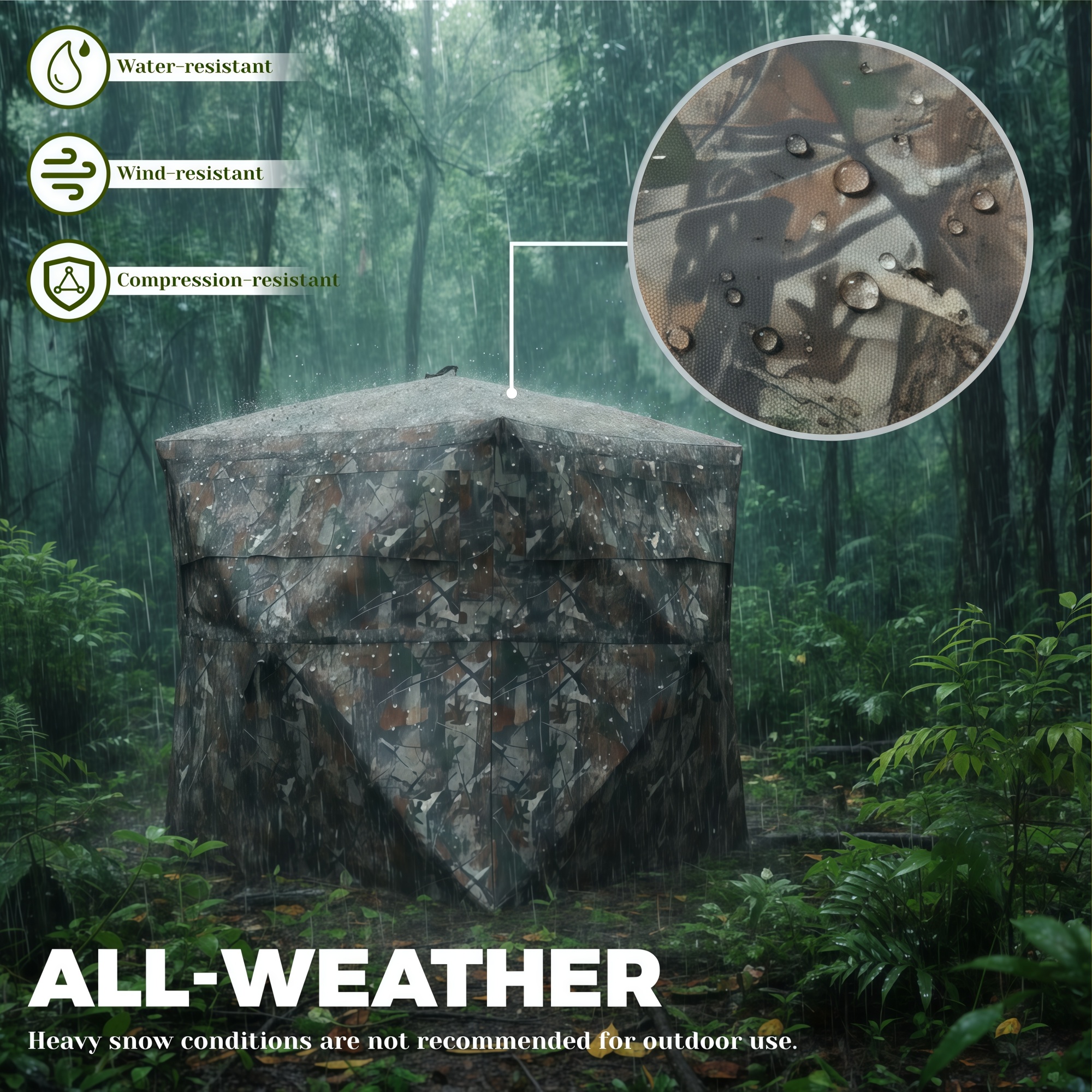 Camouflage Pop-Up Hunting Blin - Hunting & Outdoor Supplies Carterton Reviews บทวิจารณ์และราคา