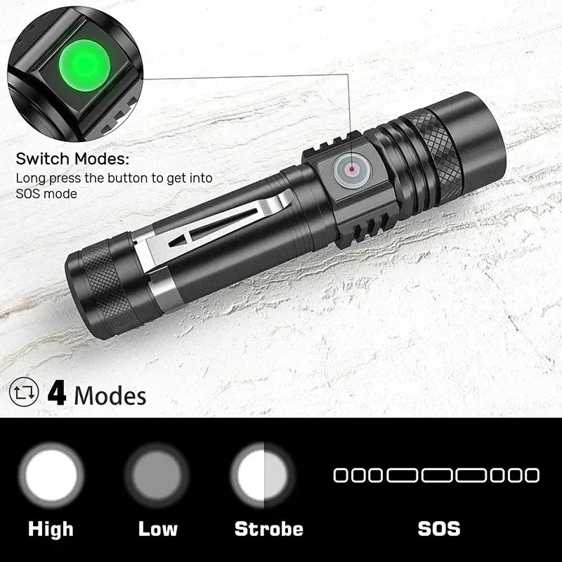 Rechargeable T6 Handheld Flash - Outdoor Hunting Bike บทวิจารณ์และราคา