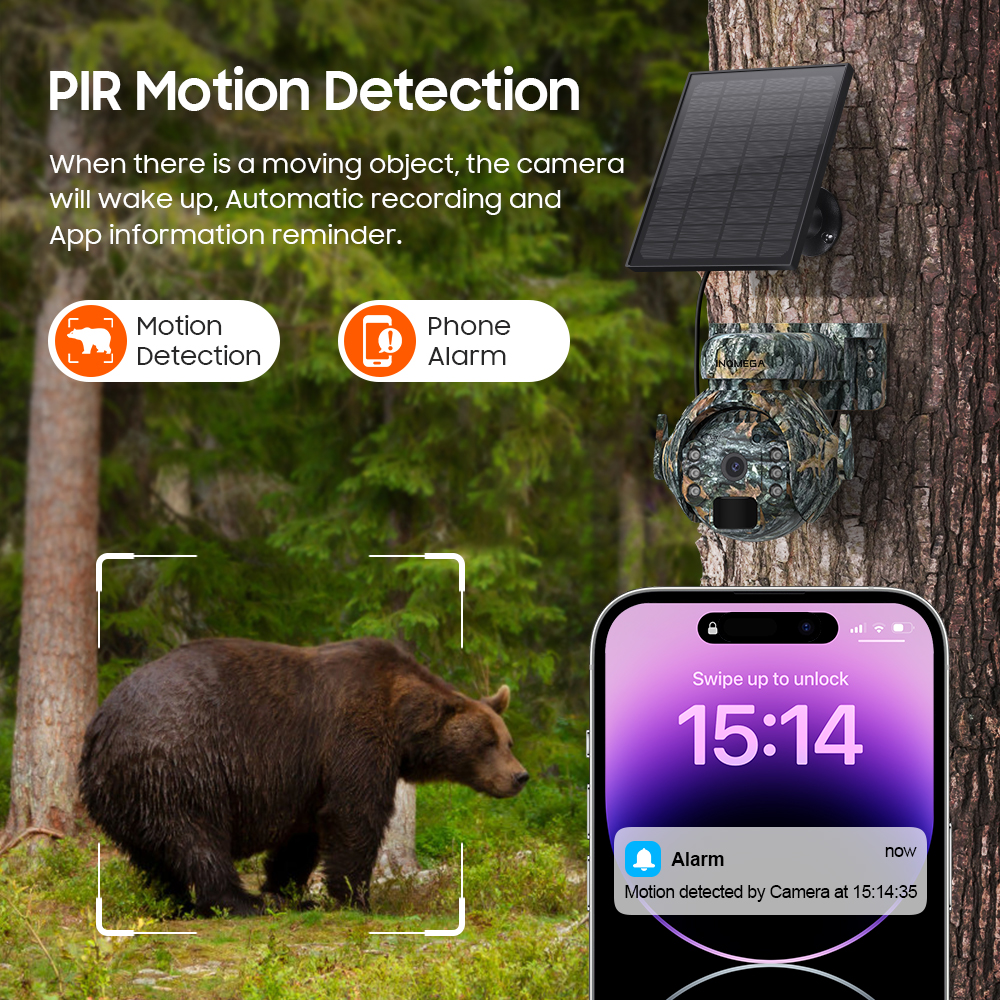 INQMEGA 3MP 4G Solar Powered C - Outdoor Hunting Camera Wifi บทวิจารณ์และราคา