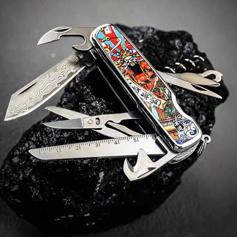 10 in1 Damascus Multitool Fold - Hunting Camp Outdoor Supplies บทวิจารณ์และราคา