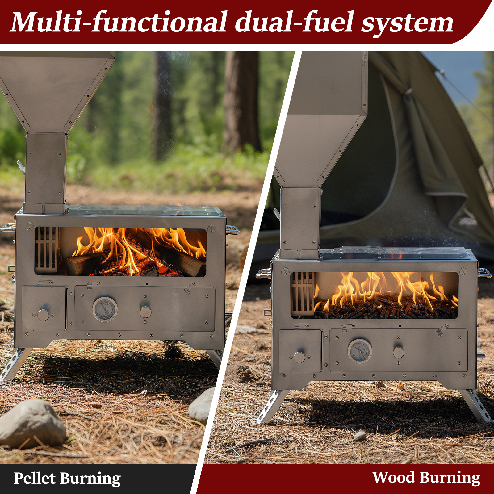 Wood Burning Fireplace with Ch - Hunting Fishing Outdoor บทวิจารณ์และราคา