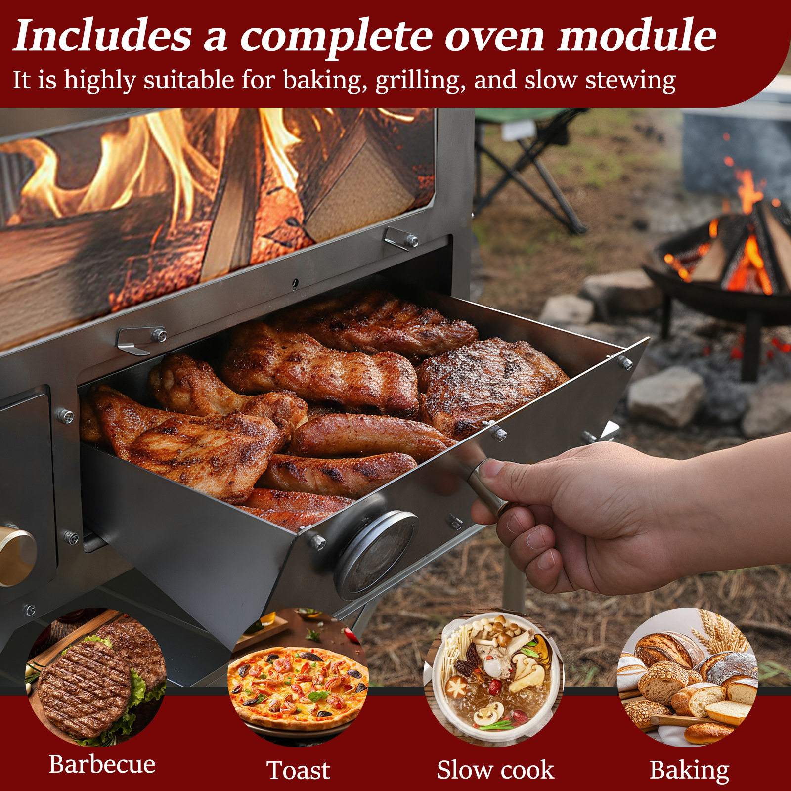 Wood Burning Fireplace with Ch - Hunting Fishing Outdoor บทวิจารณ์และราคา
