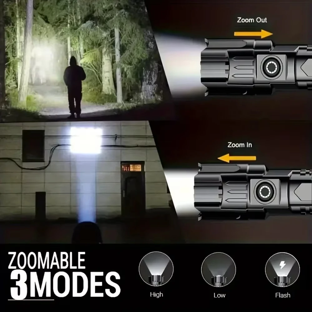 Tactical LED Flashlight 2000LM - Tactical Flashlight Rechargeable บทวิจารณ์และราคา