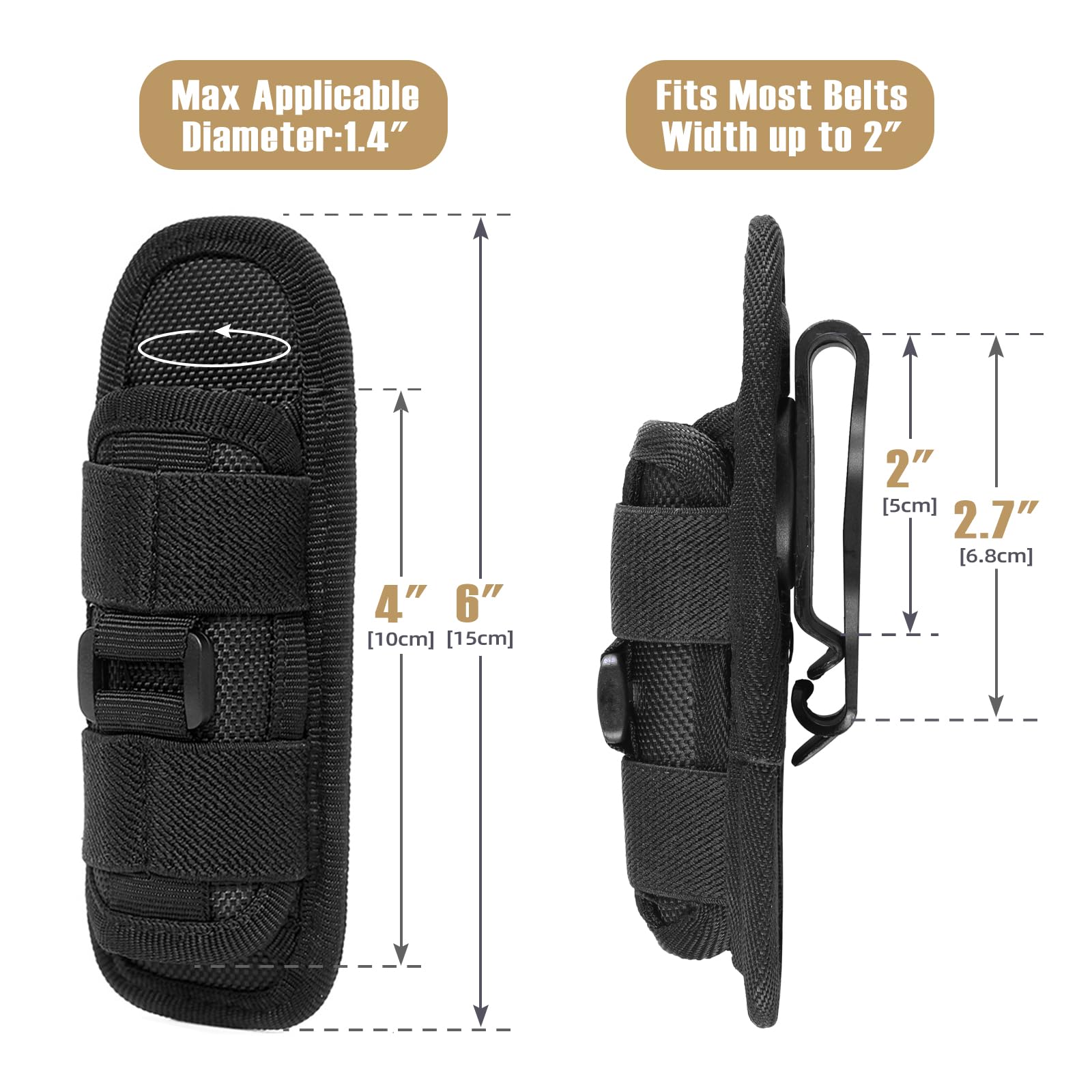 Tactical Rotatable Flashlight  - Outdoor Hunting Lights บทวิจารณ์และราคา
