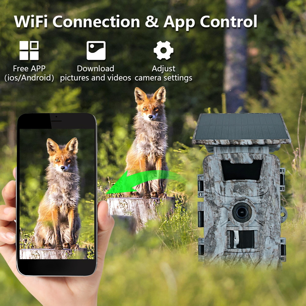 Solar WiFi 4K 60MP Hunting Cam - Outdoor Hunting Camera Wifi บทวิจารณ์และราคา