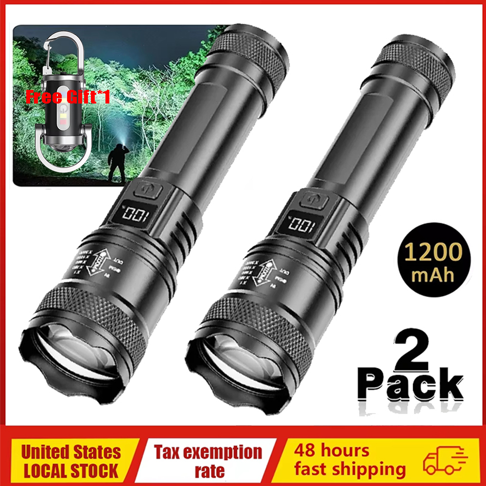 100000LM Ultra-bright Flashlig - Tactical Flashlight Rechargeable บทวิจารณ์และราคา