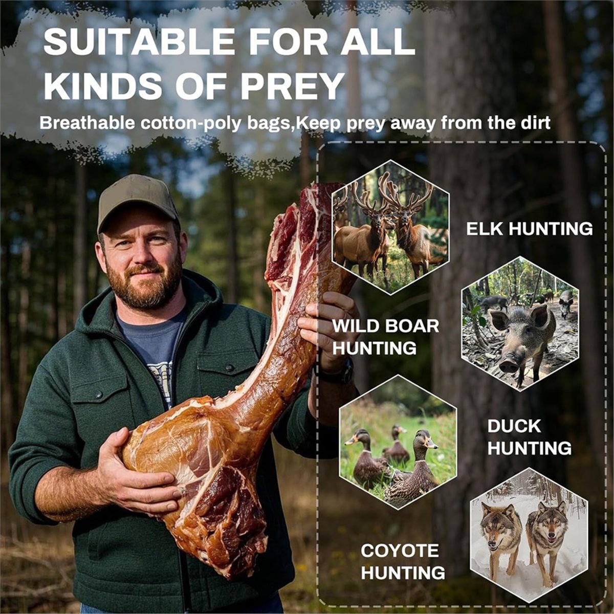 Game Bags Hunting Meat Bags, 5 - Game Bag Meat Hunting บทวิจารณ์และราคา