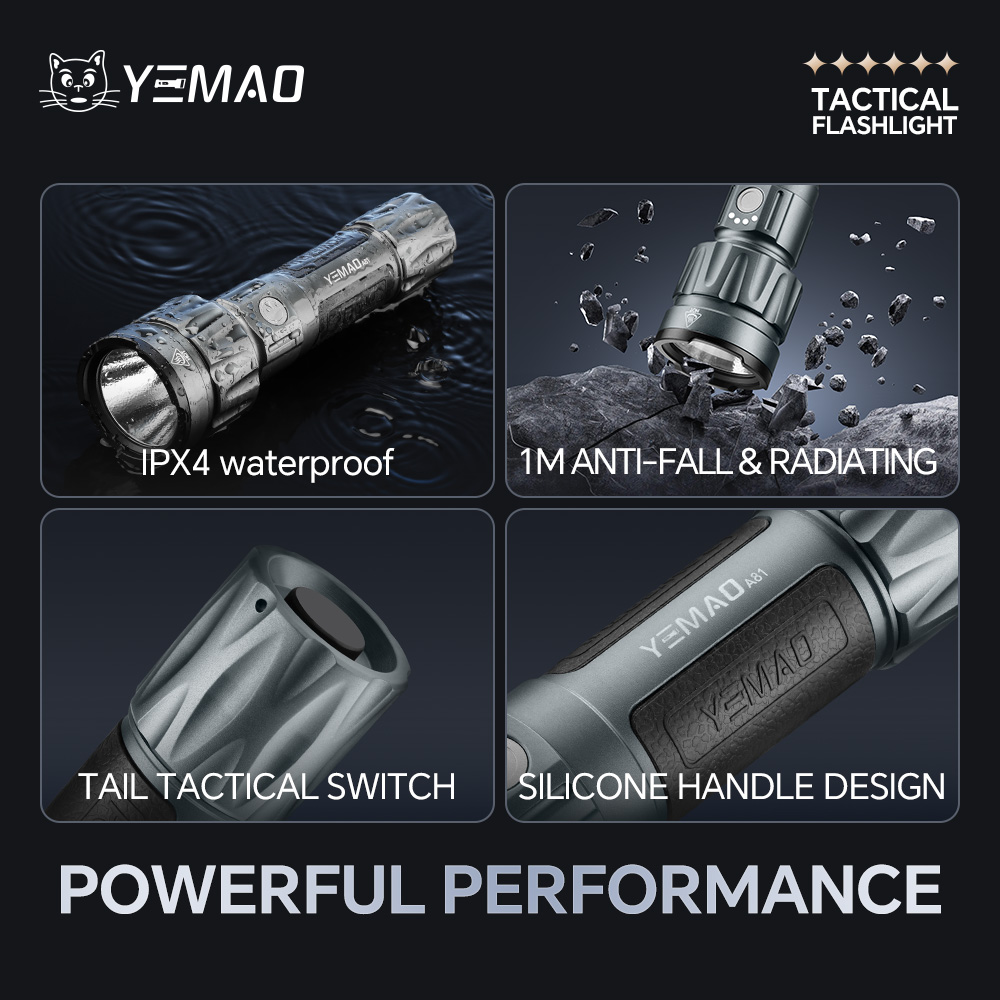 YEMAO-A81 6210LM Flashlight, U - Tactical Flashlight Rechargeable บทวิจารณ์และราคา