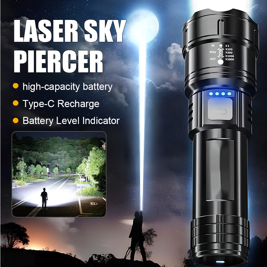 High Power P50 LED Flashlight  - Tactical Flashlight Rechargeable บทวิจารณ์และราคา