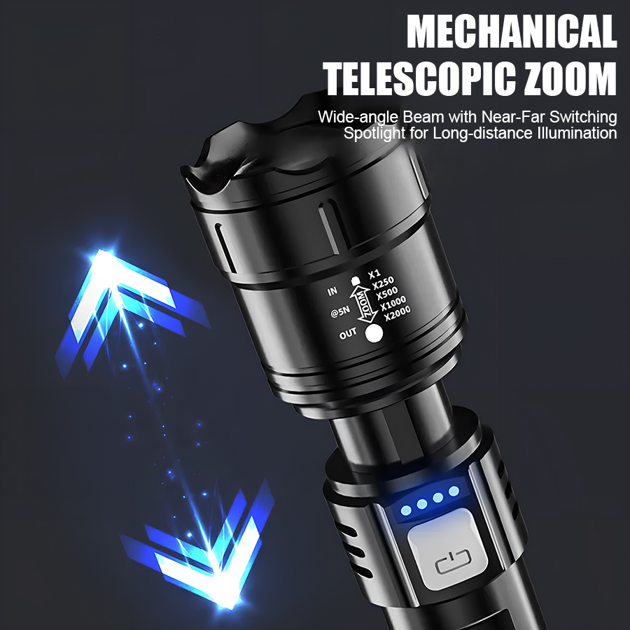 High Power P50 LED Flashlight  - Tactical Flashlight Rechargeable บทวิจารณ์และราคา