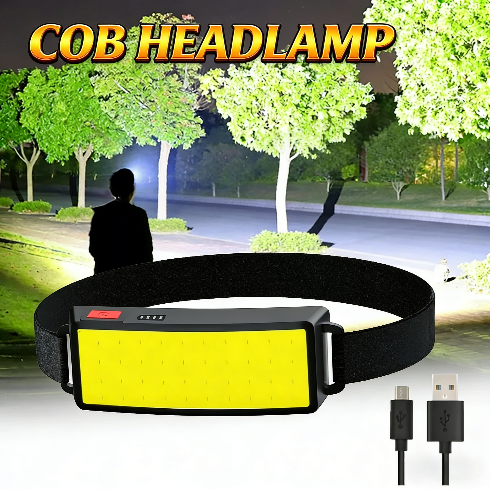 COB Portable LED Headlights Ou - Hunting Fishing Outdoor บทวิจารณ์และราคา