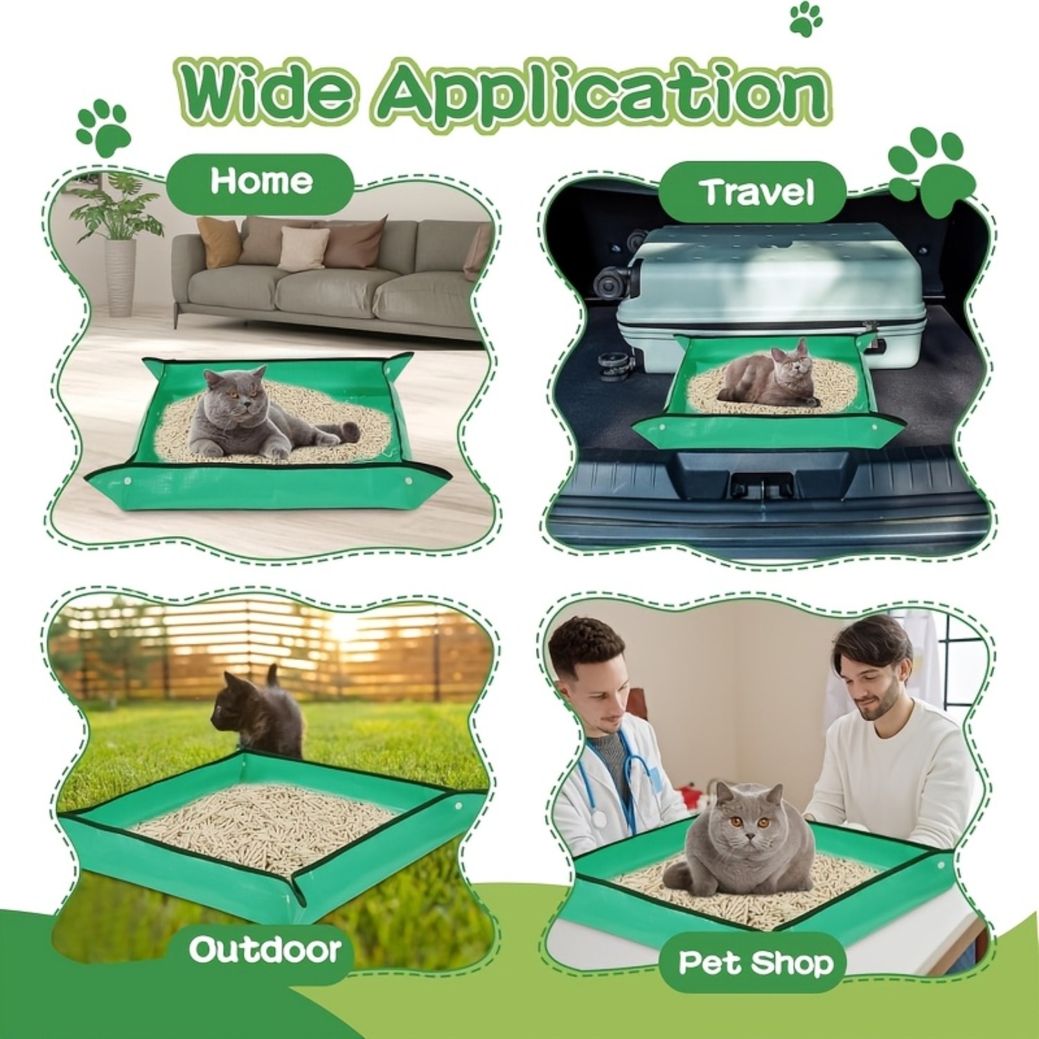 3pcs Travel Litter Box, Portab - Outdoor Hunting Toilet บทวิจารณ์และราคา