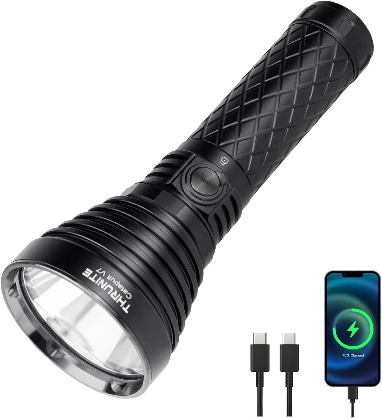 4010 Lumen Long Range USB-C Re - Tactical Flashlight Rechargeable บทวิจารณ์และราคา