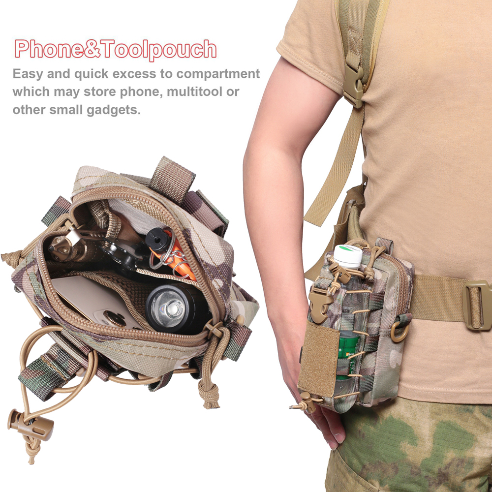 Molle Tactical Pouch Phone Hol - Outdoor Hunting Belt บทวิจารณ์และราคา