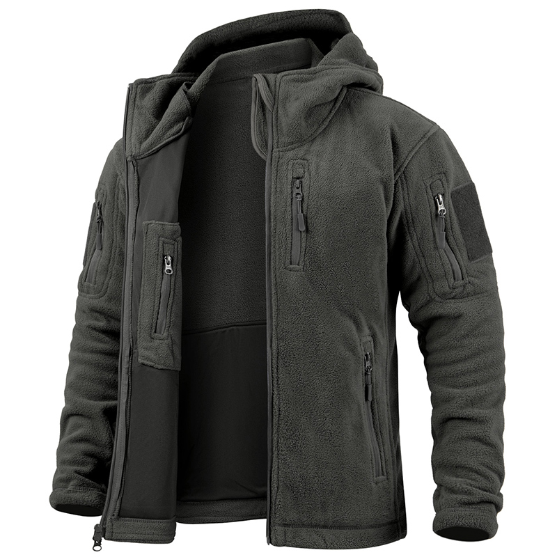 Men's Tactical Fleece Jacket W - Outdoor Hunting Hoodie บทวิจารณ์และราคา