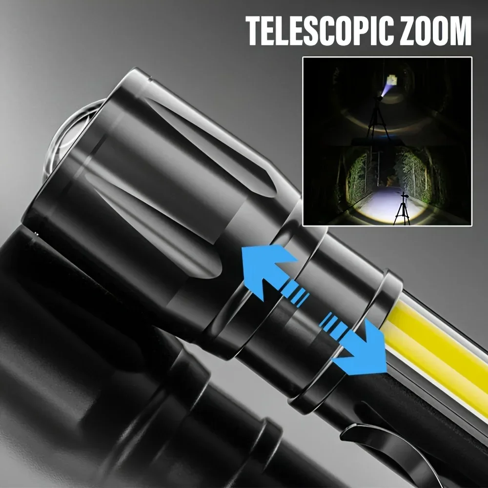 Portable COB+LED Camping Light - Tactical Flashlight Rechargeable บทวิจารณ์และราคา