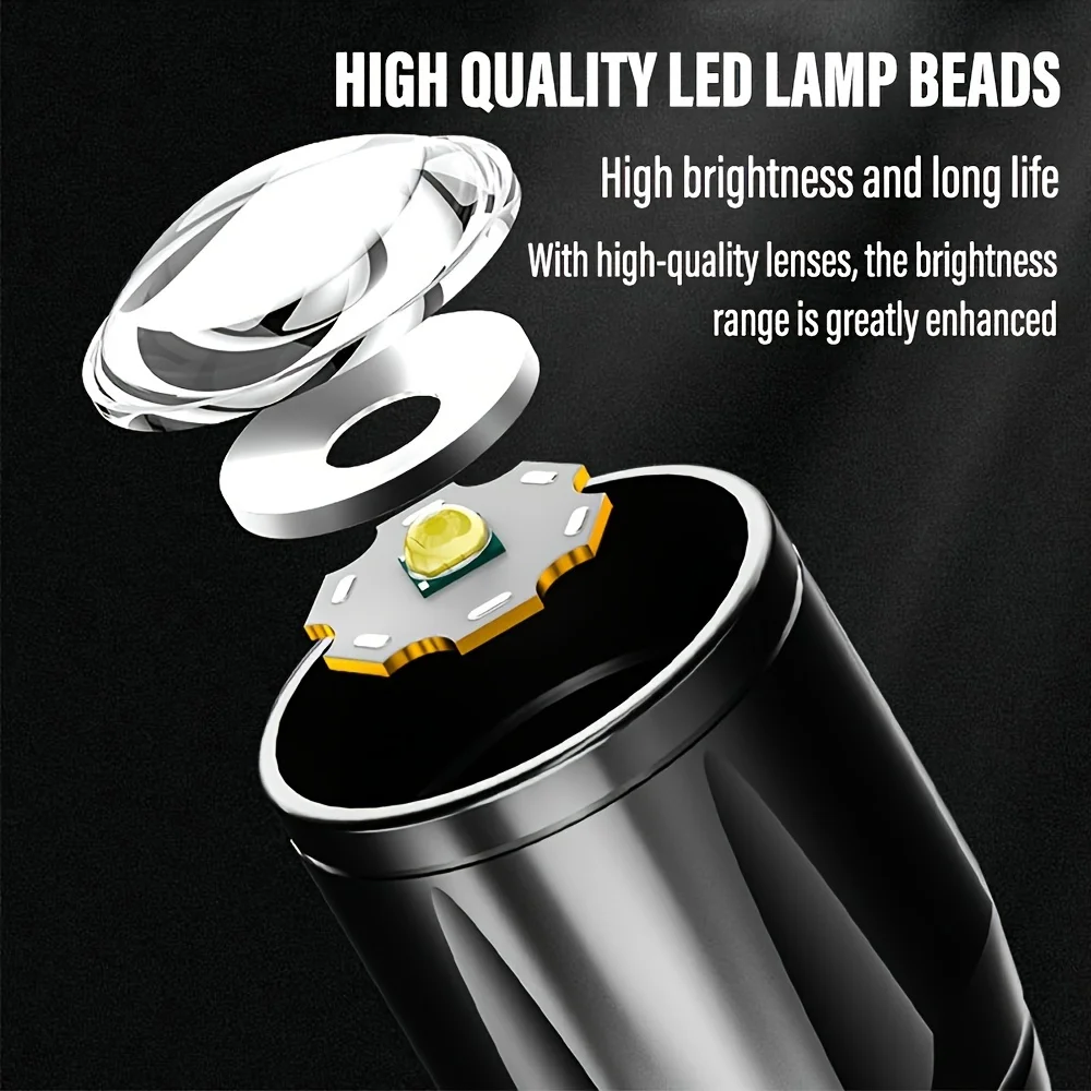 Portable COB+LED Camping Light - Tactical Flashlight Rechargeable บทวิจารณ์และราคา