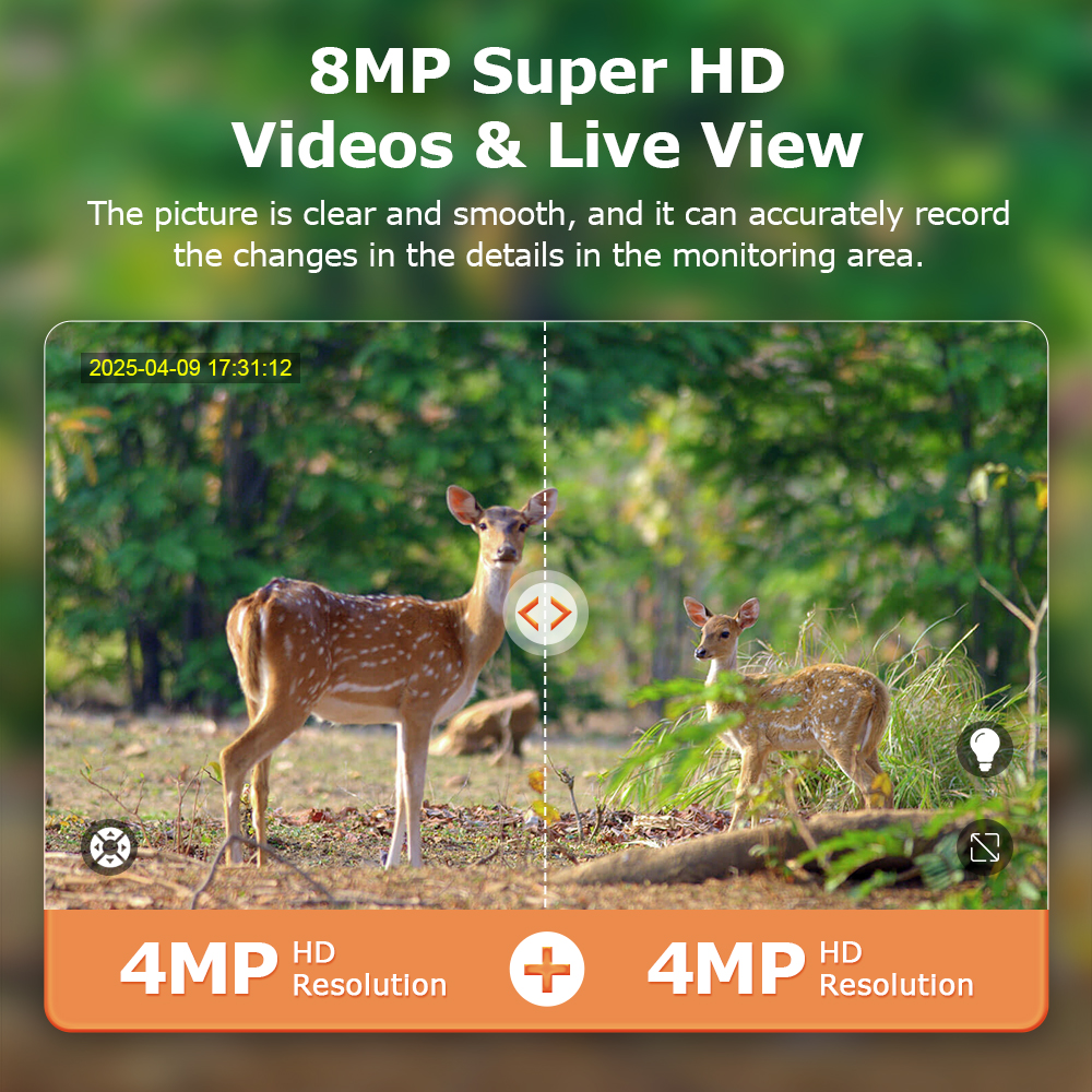 4K 8MP 4G SIM WIFI Solar Power - Outdoor Hunting Camera Wifi บทวิจารณ์และราคา