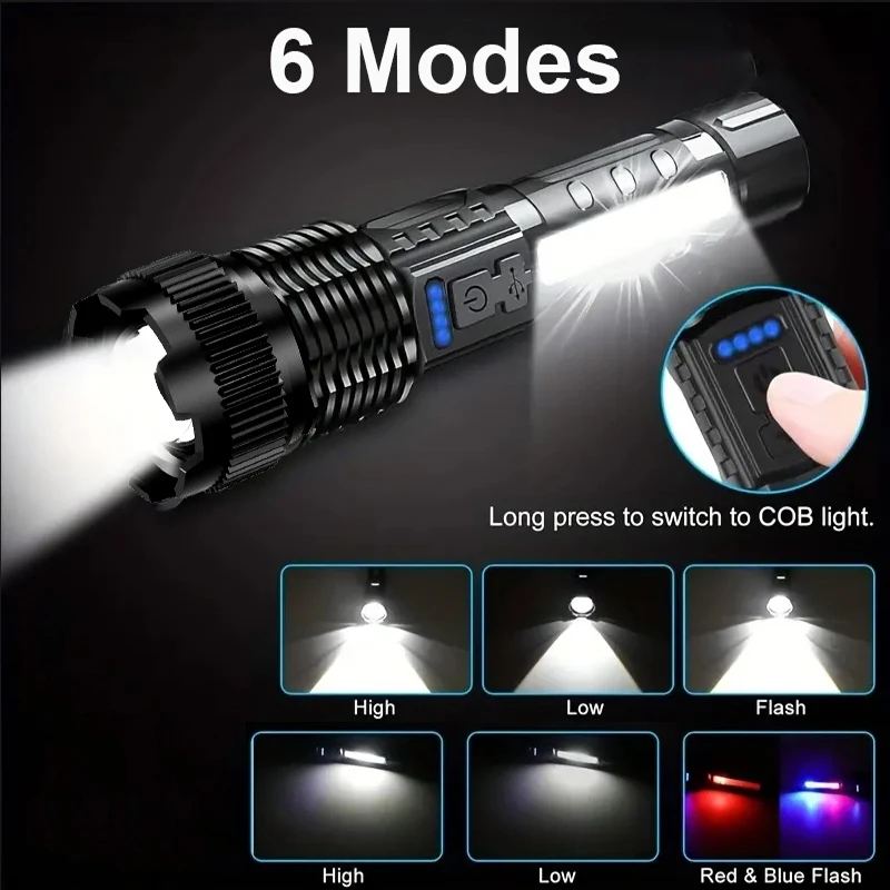 Ultra-bright LED Flashlight Re - Tactical Flashlight Rechargeable บทวิจารณ์และราคา