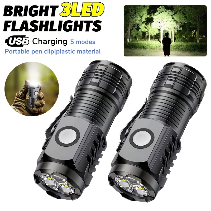 Portable Mini LED Handheld Fla - Tactical Flashlight Rechargeable บทวิจารณ์และราคา