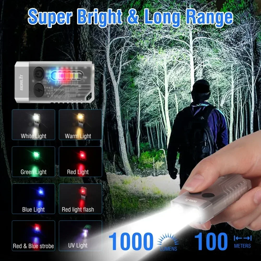 BORUiT V10 Keychain UV LED EDC - Outdoor Hunting Lights บทวิจารณ์และราคา