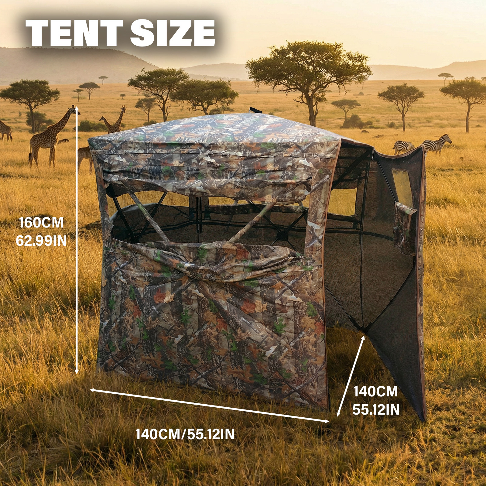 Camouflage Pop-Up Hunting Blin - Hunting & Outdoor Supplies Carterton Reviews บทวิจารณ์และราคา