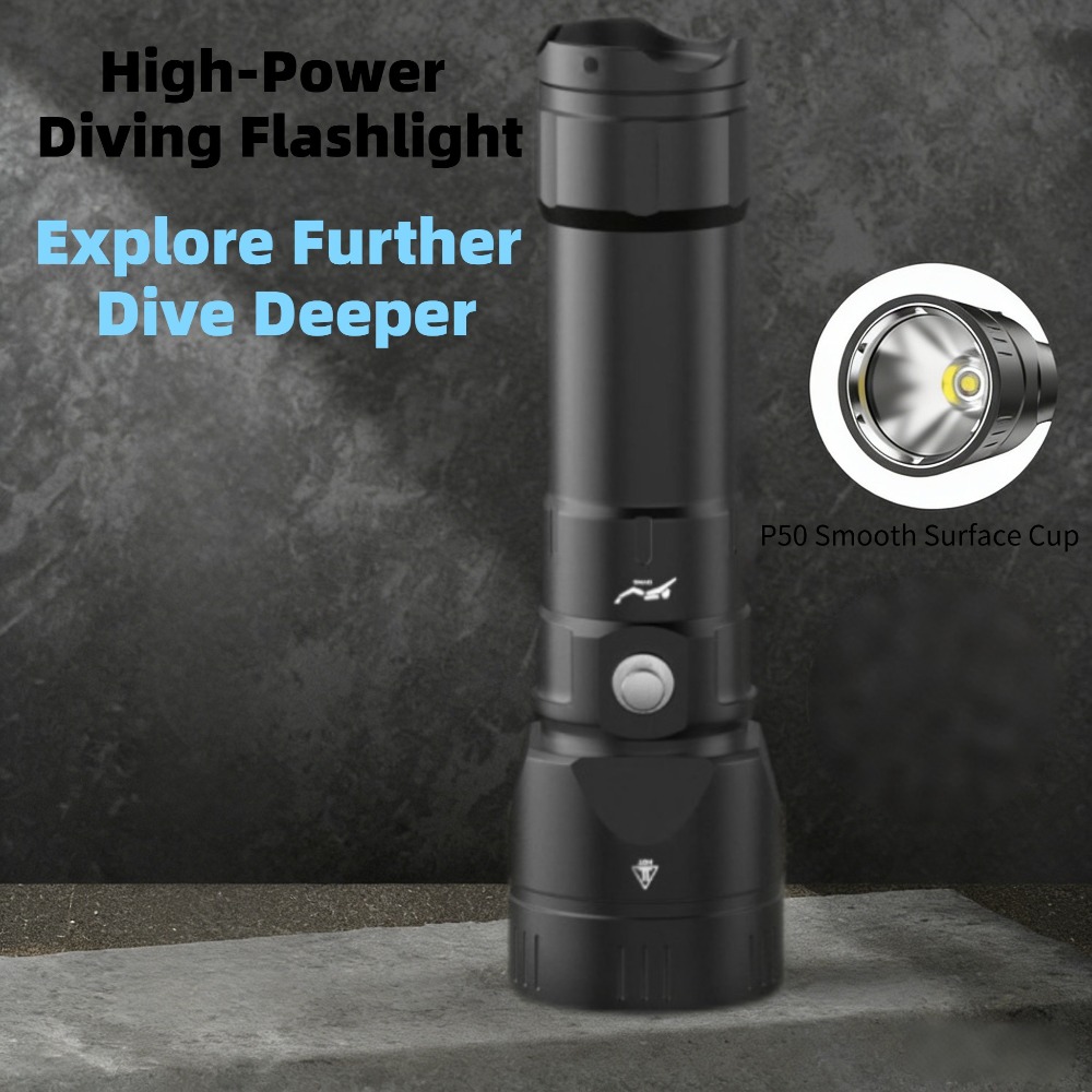 Powerful Diving Flashlight Wat - Tactical Flashlight Rechargeable บทวิจารณ์และราคา