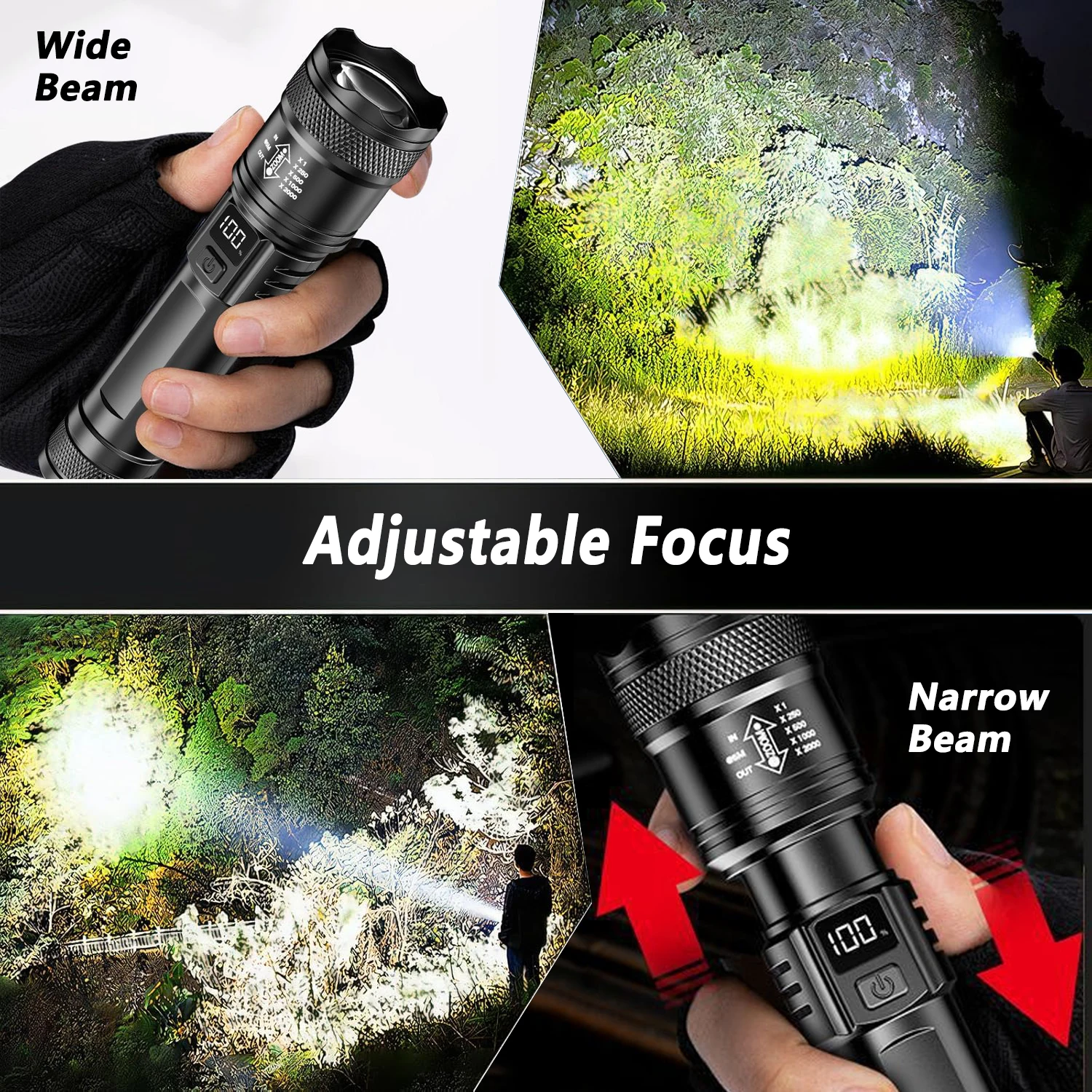 Ultra Bright LED Flashlight 20 - Tactical Flashlight Rechargeable บทวิจารณ์และราคา