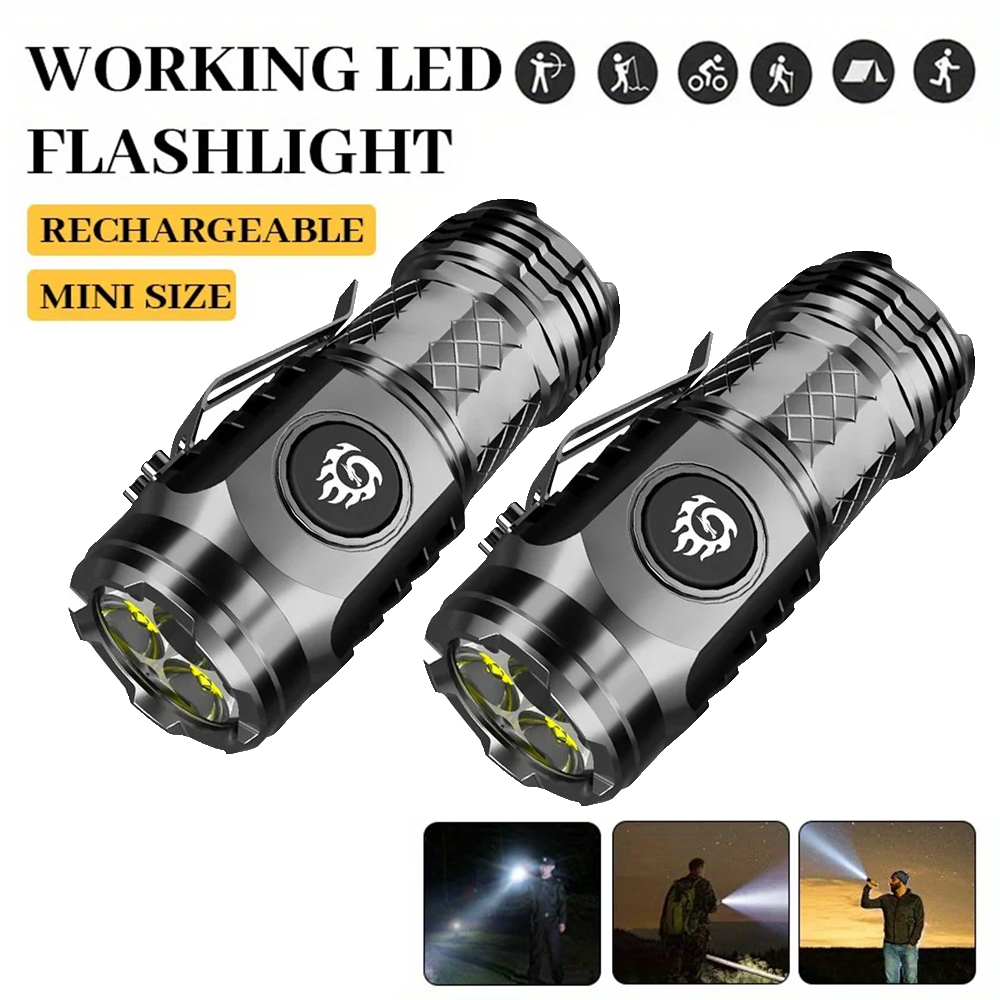 High Strong Power LED Flashlig - Tactical Flashlight Rechargeable บทวิจารณ์และราคา