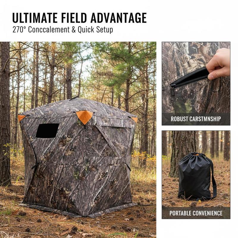 Ground Hunting Tent 60x60x66 I - Hunting & Outdoor Supplies Carterton Reviews บทวิจารณ์และราคา