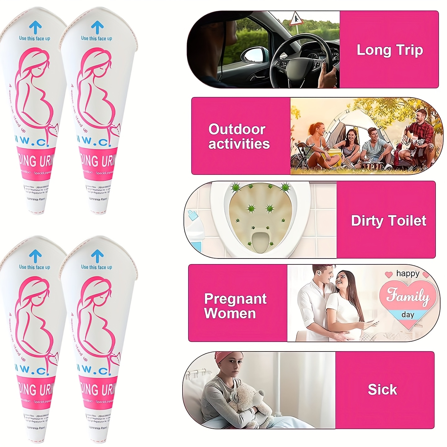 6-20pcs Disposable Female Urin - Outdoor Hunting Toilet บทวิจารณ์และราคา