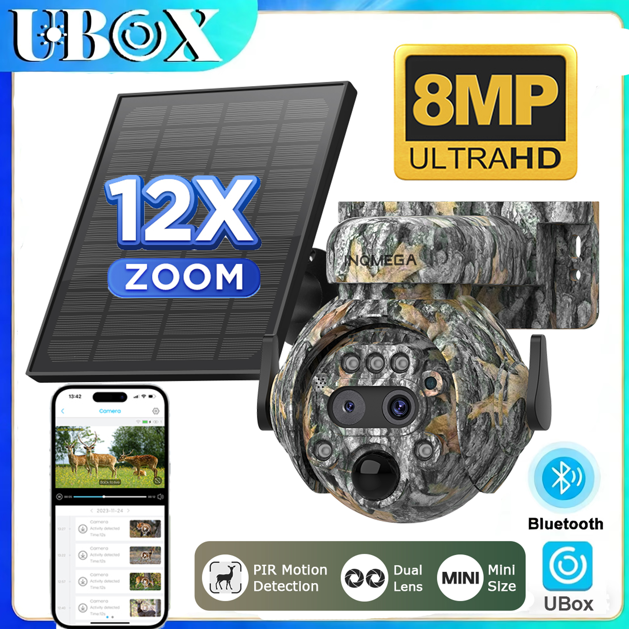 INQMEGA 4K 4G SIM Solar Securi - Outdoor Hunting Camera Wifi บทวิจารณ์และราคา