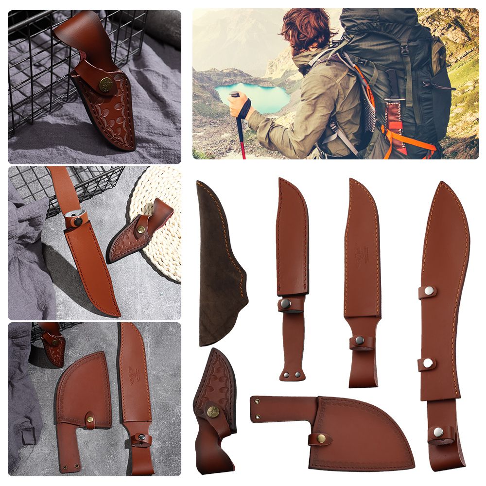 Brown Leather Sheath Holder Po - Outdoor Hunting Belt บทวิจารณ์และราคา