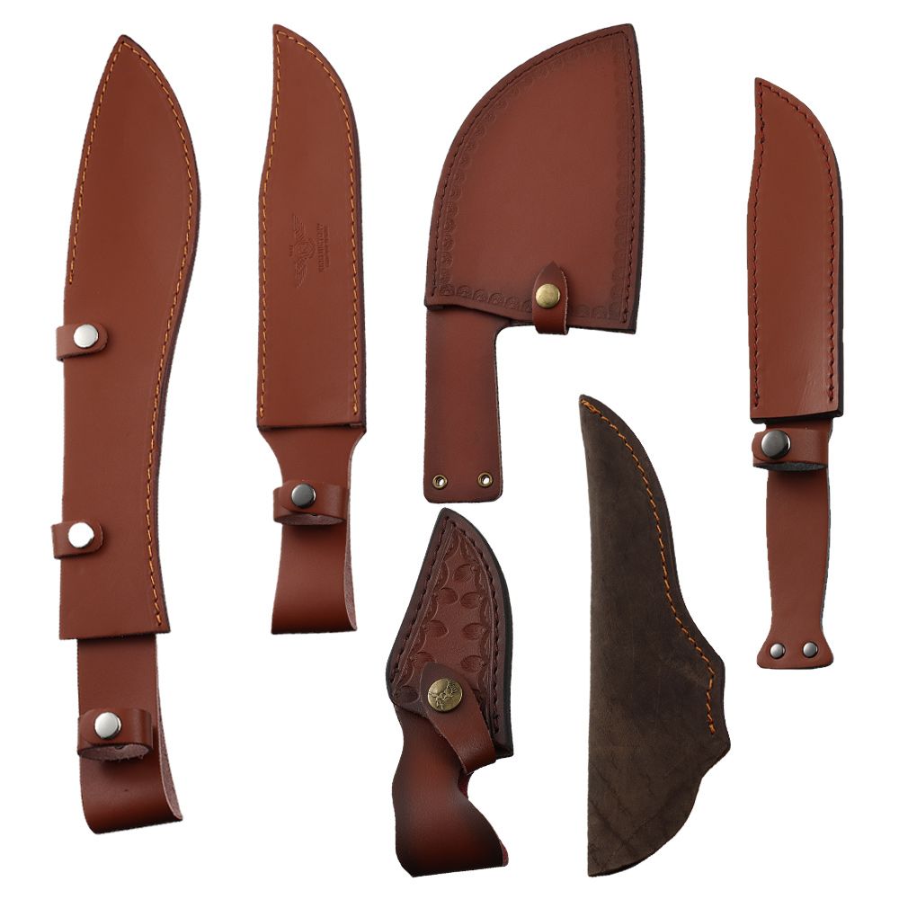 Brown Leather Sheath Holder Po - Outdoor Hunting Belt บทวิจารณ์และราคา