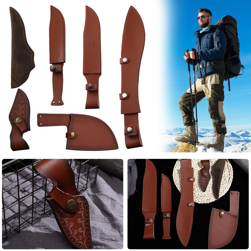 Brown Leather Sheath Holder Po - Outdoor Hunting Belt บทวิจารณ์และราคา