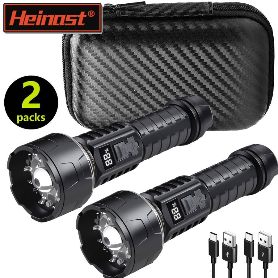 1/2PCS/A Set High Strong Power - Tactical Flashlight Rechargeable บทวิจารณ์และราคา