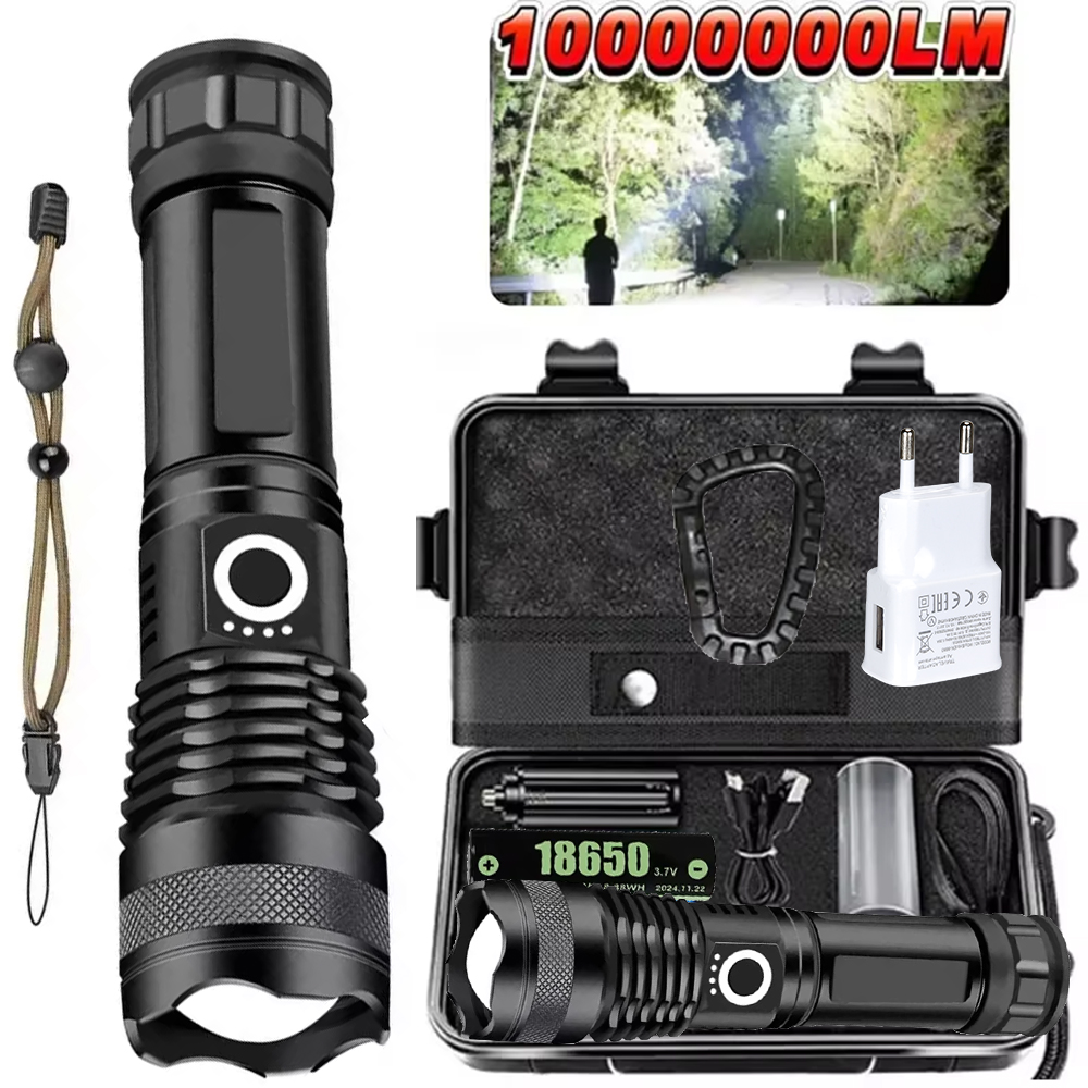 High Power LED Flashlight Rech - Tactical Flashlight Rechargeable บทวิจารณ์และราคา
