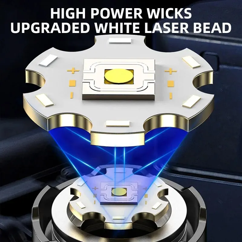 High Power XHP100 Led Flashlig - Tactical Flashlight Rechargeable บทวิจารณ์และราคา