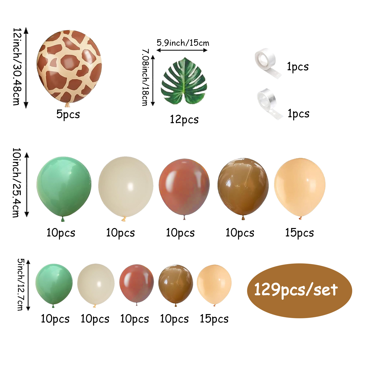 129-Piece Sage Green and Brown - Outdoor Hunting Events บทวิจารณ์และราคา